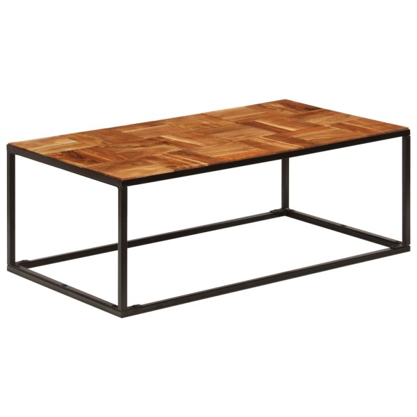 Coffee table, 110x60x40cm, solid acacia and steel