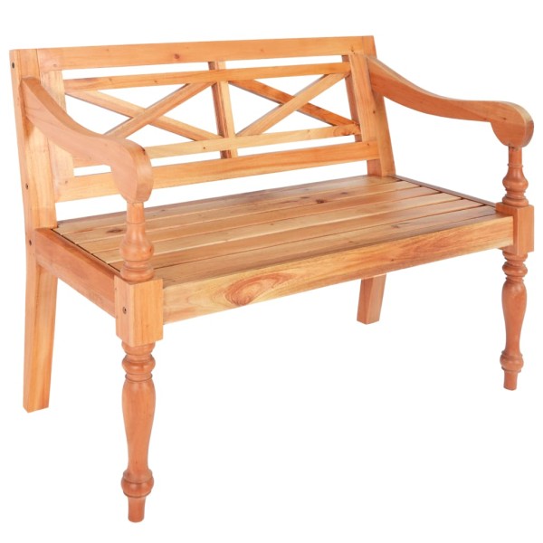 Batavia bench, 98 cm, mahogany, light brown color