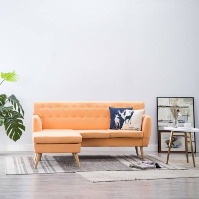 L-shaped sofa, fabric...