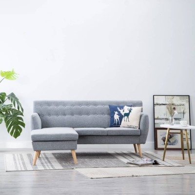 L-shaped sofa, fabric...