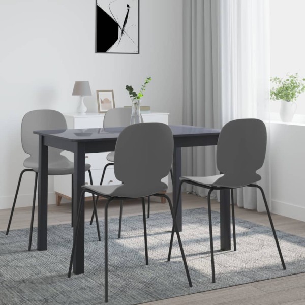 Dining table, black, 114x71x75cm, rubber. medical array