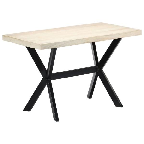 Dining table, white, 120x60x75 cm, mango wood. array