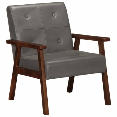 Armchair, gray, genuine...