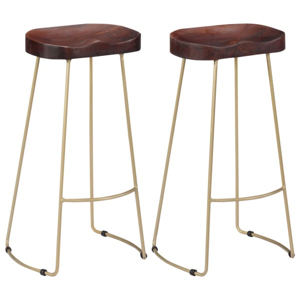 Gavin Bar stools, 2 pcs., solid mango wood
