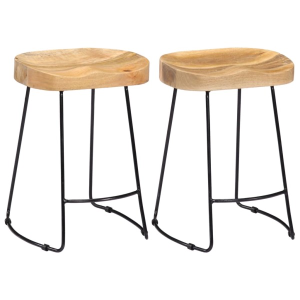 Gavin Bar stools, 2 pcs., 46x38x52cm, solid mango wood