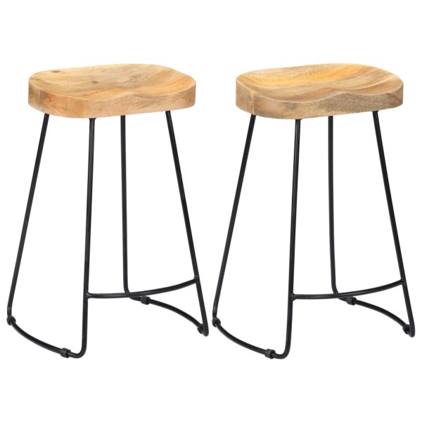 Gavin Bar stools, 2 pcs., solid mango wood