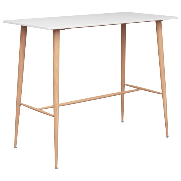 Bar table, white, 120x60x105cm