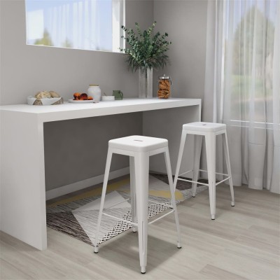 Bar stools, 2 pcs., white,...