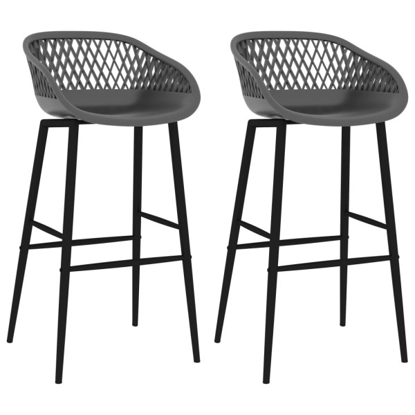 Bar chairs, 2 pcs., gray color