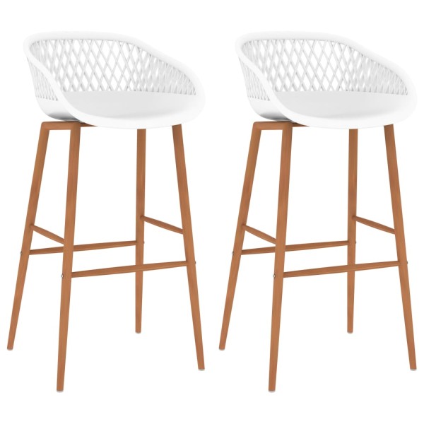 Bar chairs, 2 pcs., white