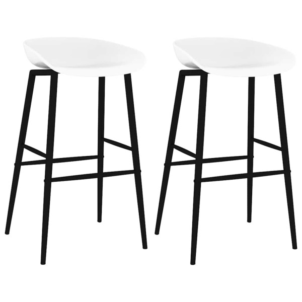 Bar chairs, 2 pcs., white