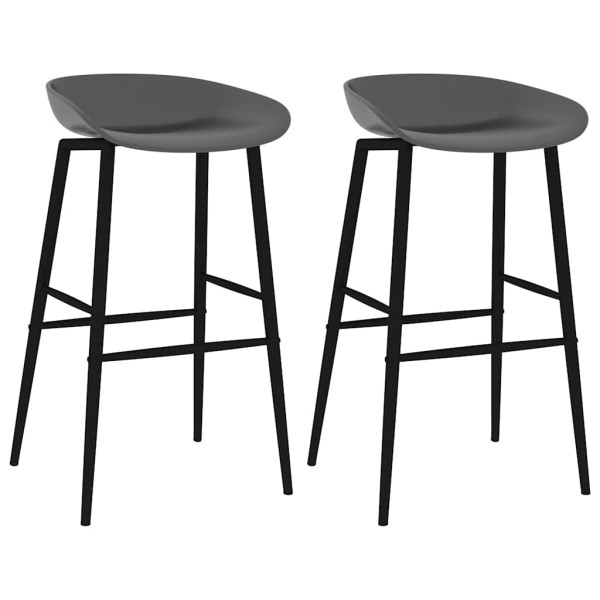 Bar chairs, 2 pcs., gray color