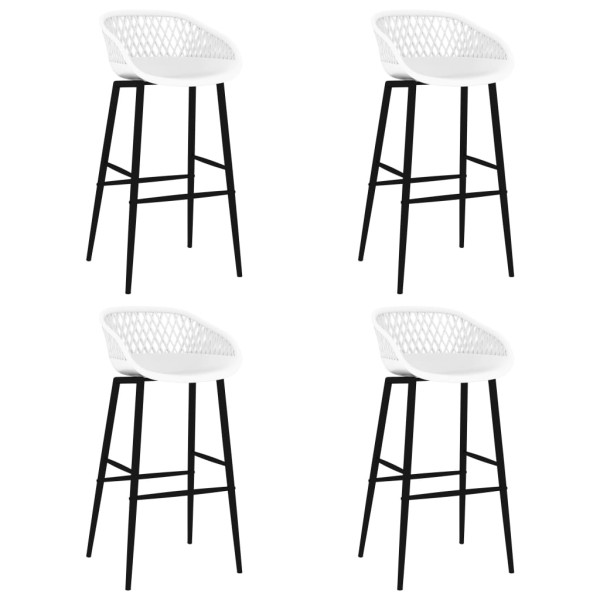 Bar chairs, 4 pcs., white color