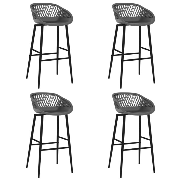 Bar chairs, 4 pcs., gray color
