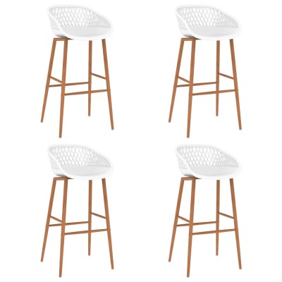 Bar chairs, 4 pcs., white...