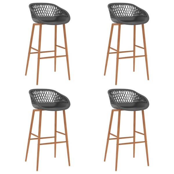 Bar chairs, 4 pcs., gray color