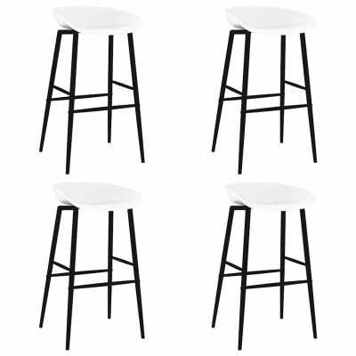 Bar chairs, 4 pcs., white...