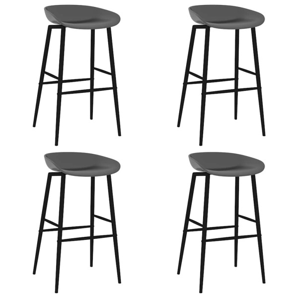 Bar chairs, 4 pcs., gray color