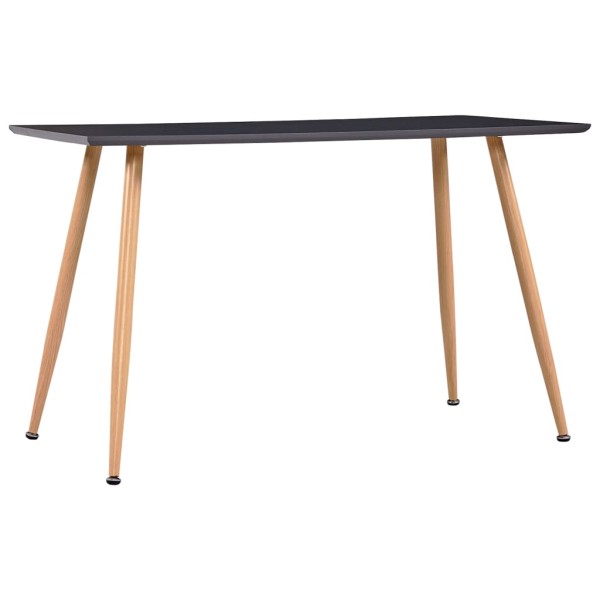 Dining table, gray and oak, 120x60x74cm, MDF