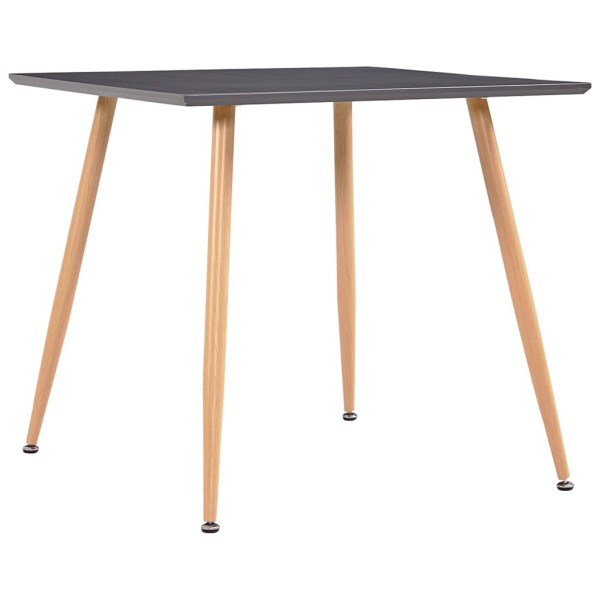 Dining table, gray and oak, 80.5x80.5x73cm, MDF