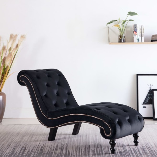 Bed, black, velvet