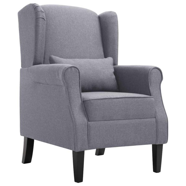 Armchair, dark gray, fabric