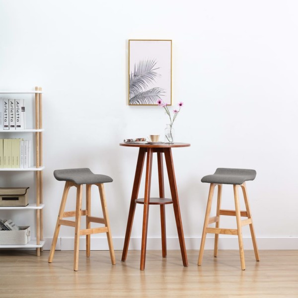 Bar chairs, 2 pcs., dark gray color, fabric