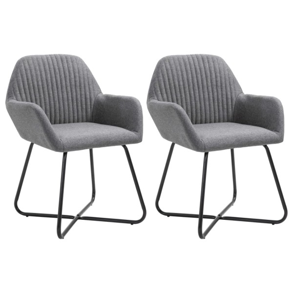 Dining room chairs, 2 pcs., dark gray, fabric