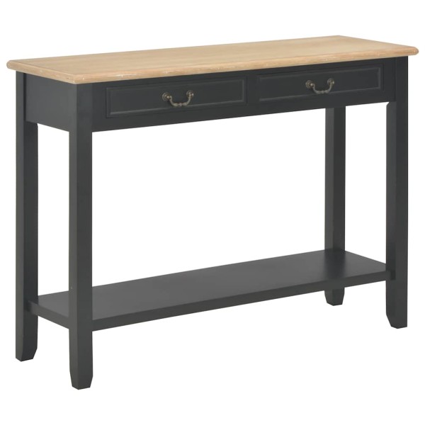 Console table, black, 110x35x80cm, wood