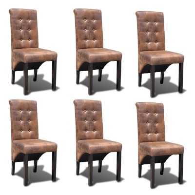 Dining room chairs, 6 pcs.,...