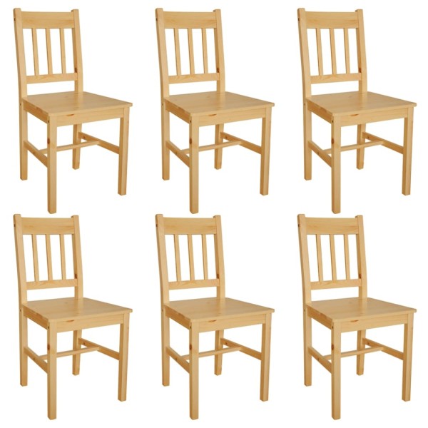 Dining room chairs, 6 pcs., pine wood