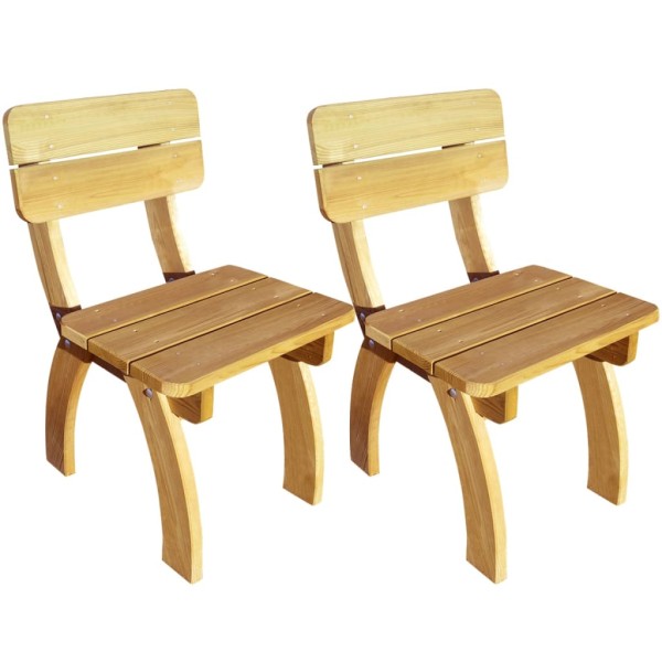 Garden chairs, 2 pcs., impregnated pine wood