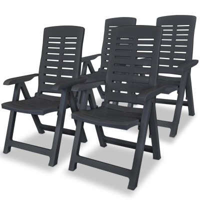 Reclining garden chairs, 4...