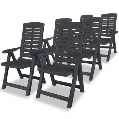 Reclining garden chairs, 6...
