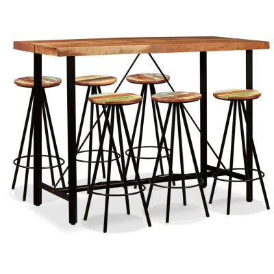 Bar set, 7d., acacia and...