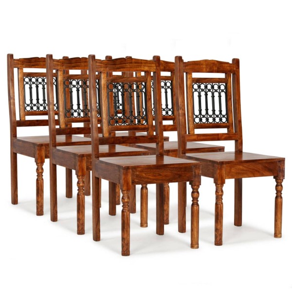 Dining room chairs, 6 pcs., solid wood, classic