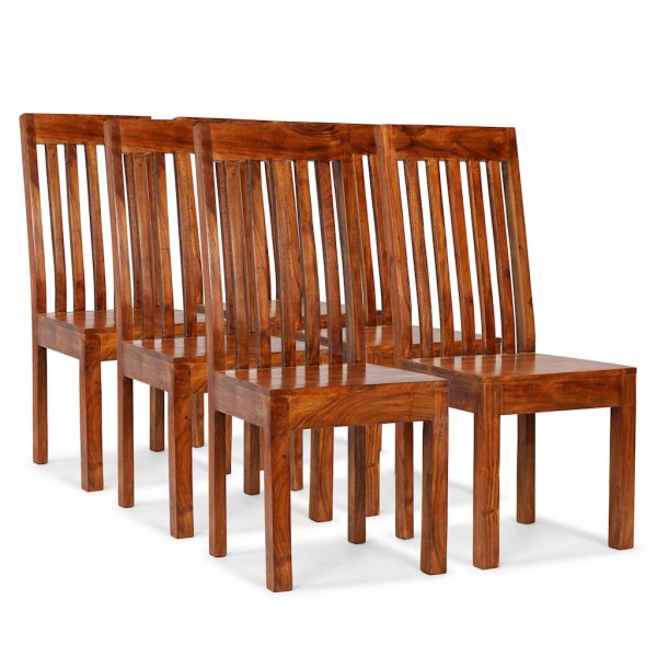 Dining room chairs, 6 pcs., solid wood, modern