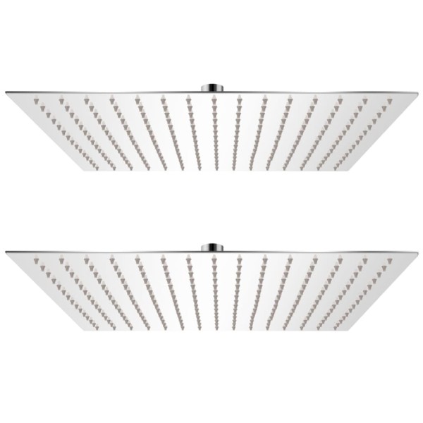Rainwater shower heads, 2pcs., 40x40cm, stainless steel