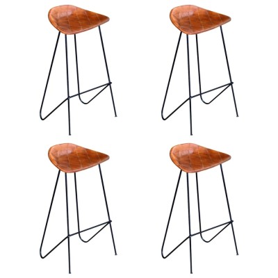 Bar stools, 4 pcs., brown...