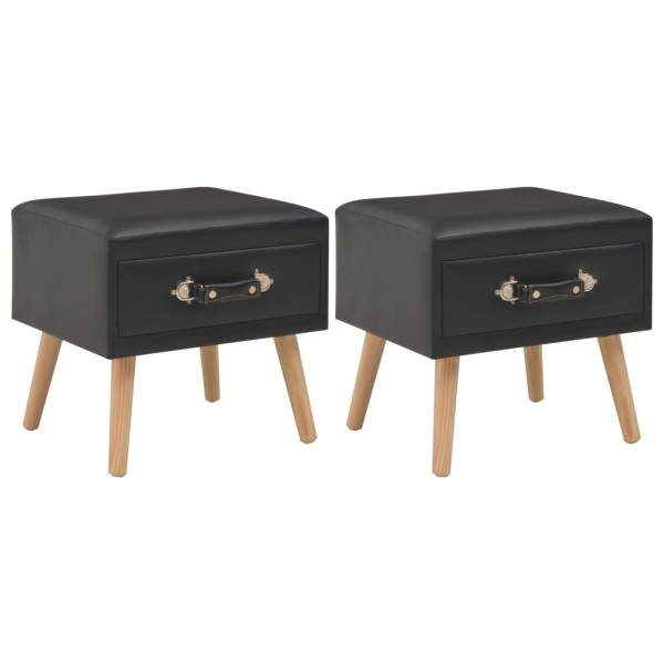 Bedside tables, 2 pcs., black, 40x35x40cm, work. the skin
