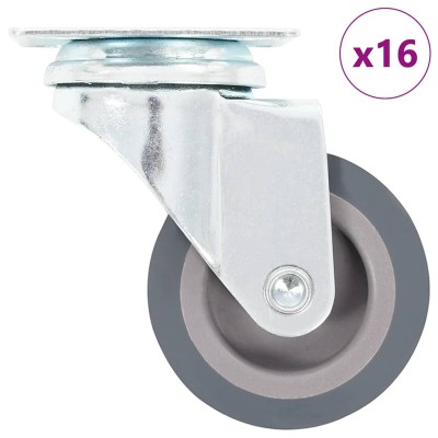 Wheels, 16pcs, swivel, 50mm