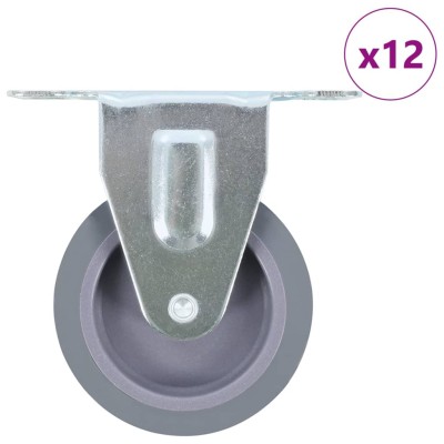 Fixed wheels, 75 mm, 12 pcs.