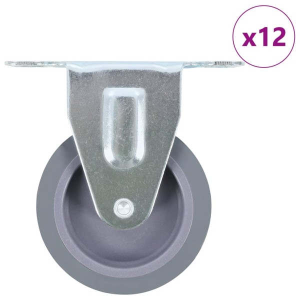 Fixed wheels, 75 mm, 12 pcs.