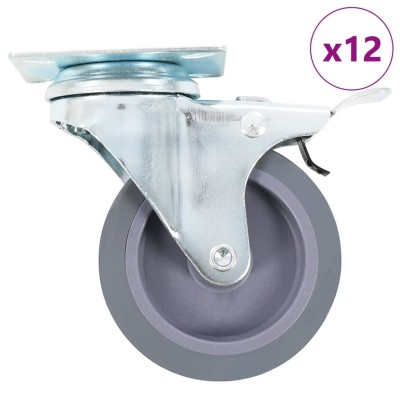 Wheels, 12pcs, twisted, 75mm