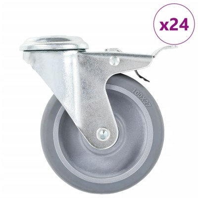 Castors, 24 pcs., 100 mm,...