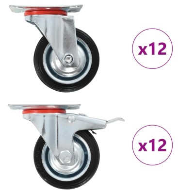 Wheels, 24 pcs., rotating,...