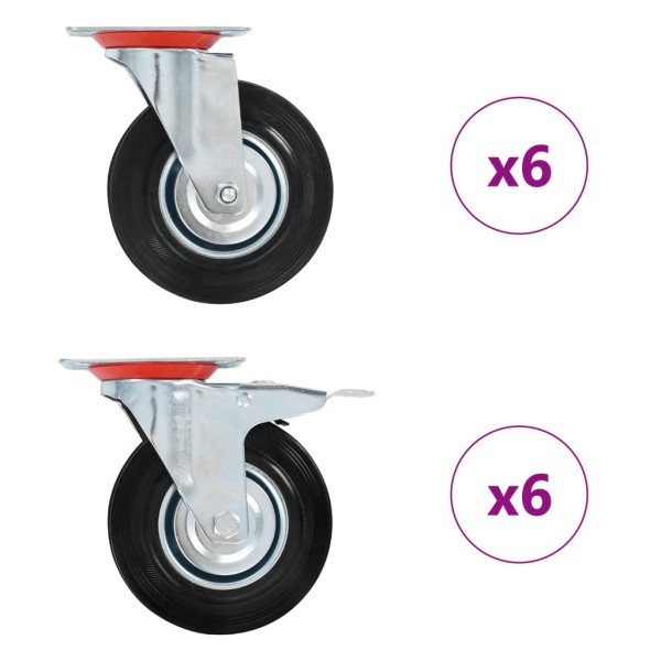 Wheels, 12 units, rotating, 125mm