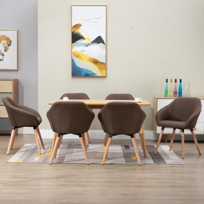 Dining room chairs, 6 pcs.,...