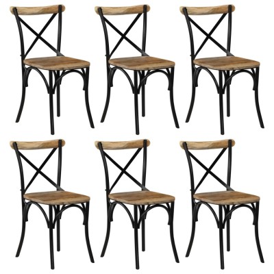 Chairs, 6 pcs., black sp.,...