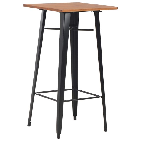 Bar table, 60x60x108cm, solid pine wood, steel